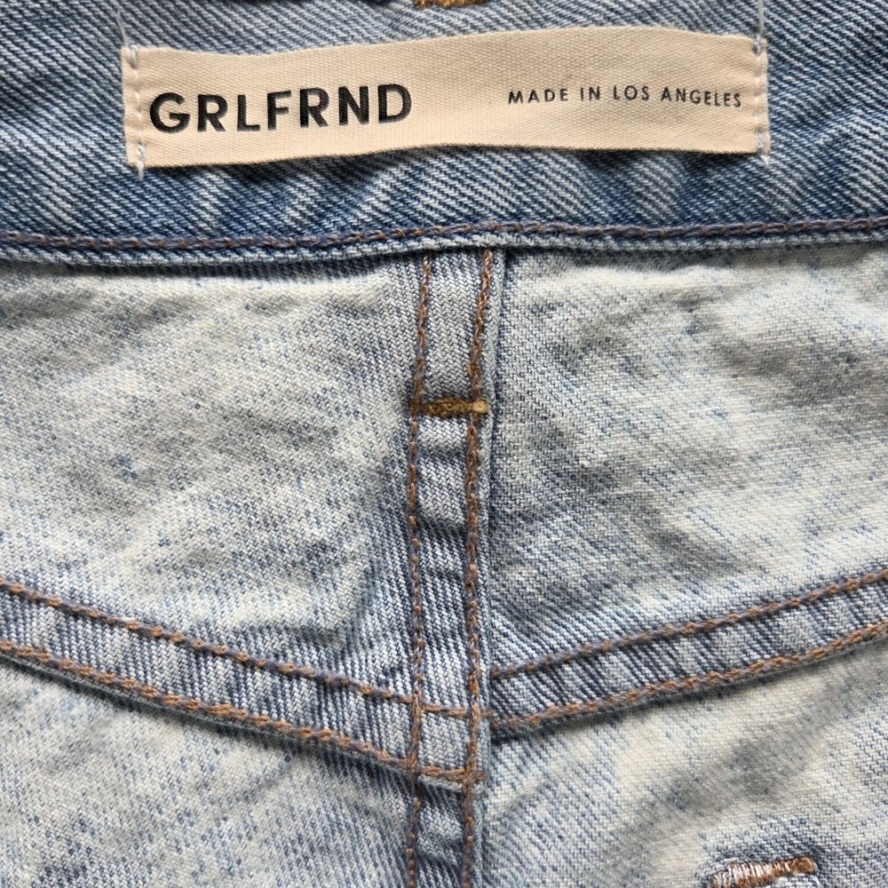 GRLFRND The Bella Low Rise Distressed Boyfriend Blue Jeans Womens Size 26 - Picture 10 of 12